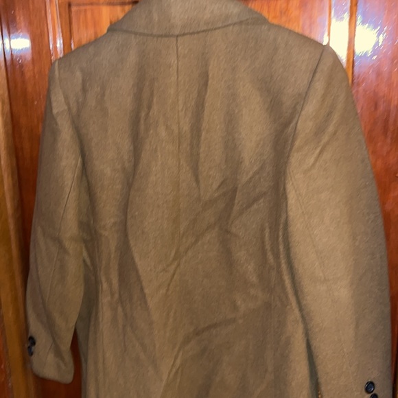 Womens Adolfo Classics 100% Wool Brown Trench Coat Size 10 Hardly worn Like New. - Picture 10 of 11